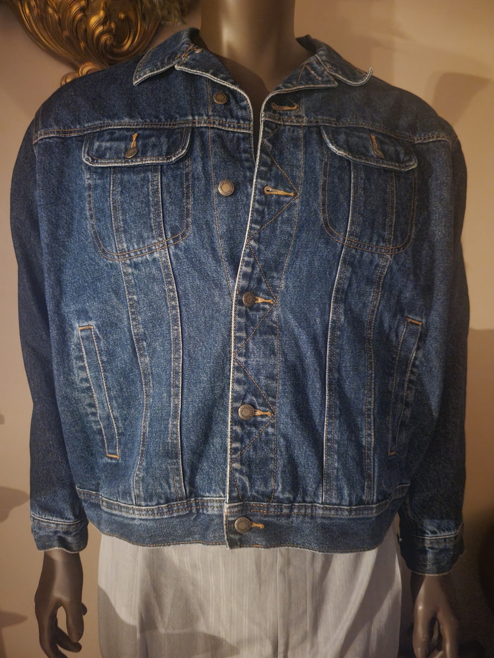 Wrangler Men's Classic Blue Denim Jacket - Casual Button-Up